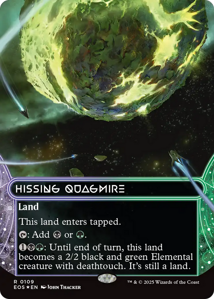 Hissing Quagmire (0109) (Borderless) (Galaxy Foil) [Edge of Eternities: Stellar Sights]