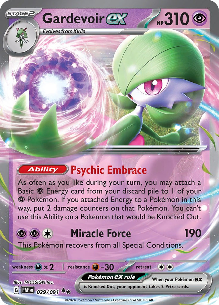 Gardevoir ex (029/091) [Scarlet & Violet: Paldean Fates] Near Mint Holofoil