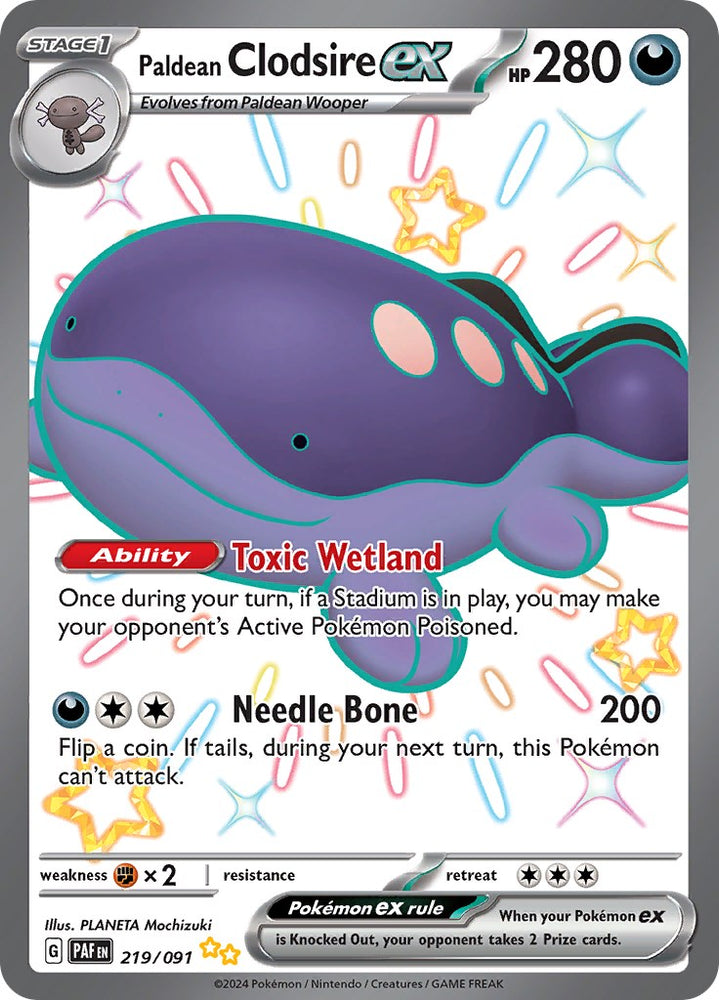 Paldean Clodsire ex (219/091) [Scarlet & Violet: Paldean Fates] Near Mint Holof