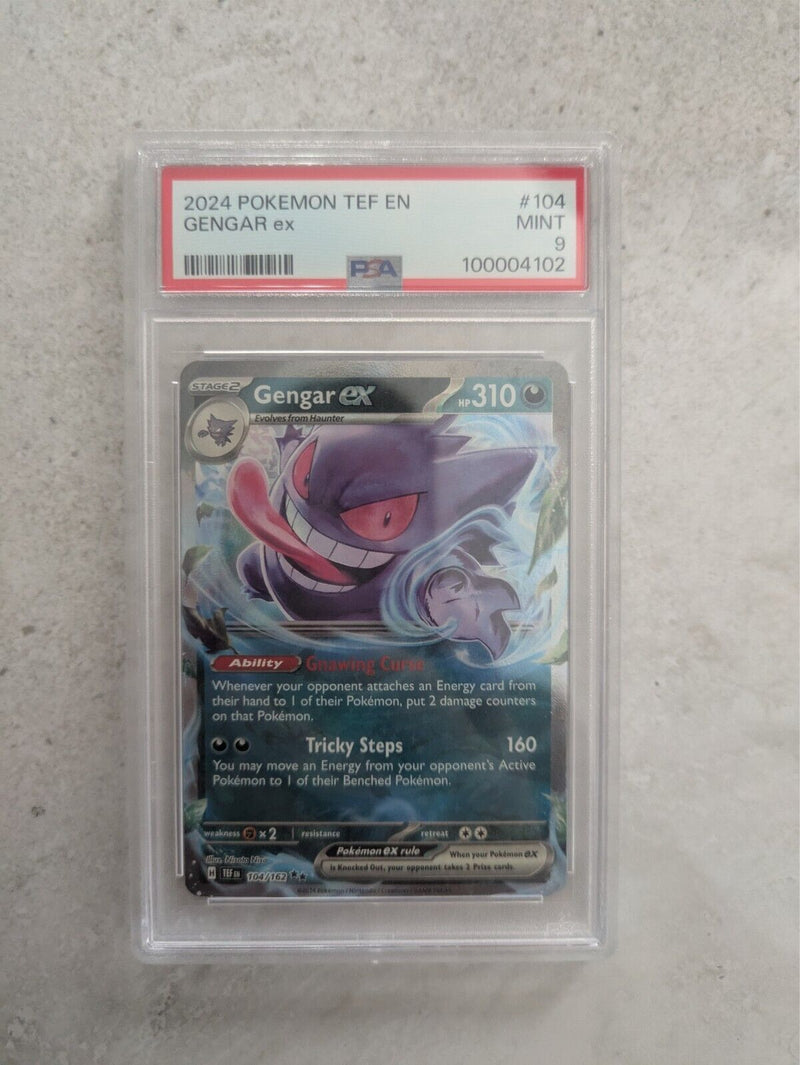 Gengar ex 104/162 Double Rare PSA 9 Pokémon TCG S&V Temporal Forces