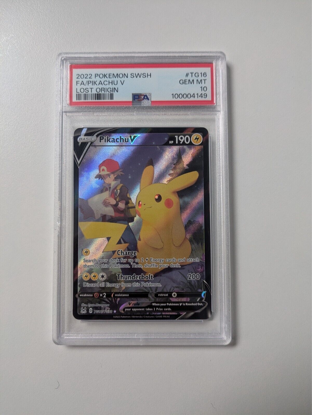 Pikachu V TG16/TG30 Full Art PSA 10 Pokémon TCG SWSH Lost Origin