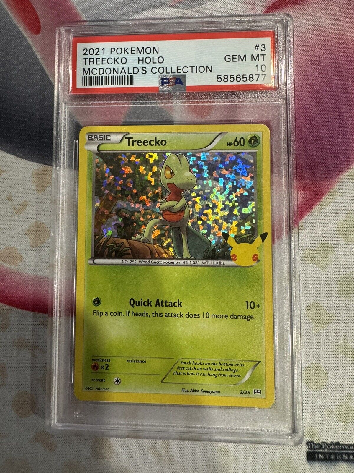 Treecko 3/25 2021 McDonald's 25th Anniversary Pokemon Card Promo Holo