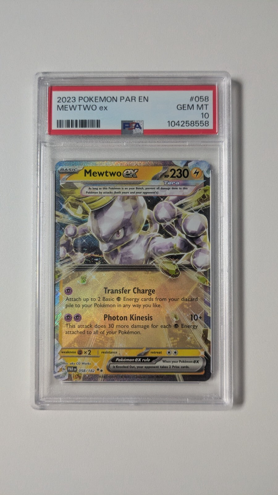 058 182 pokemon card Pokemon Mewtwo ex Paradox Rift 058/182