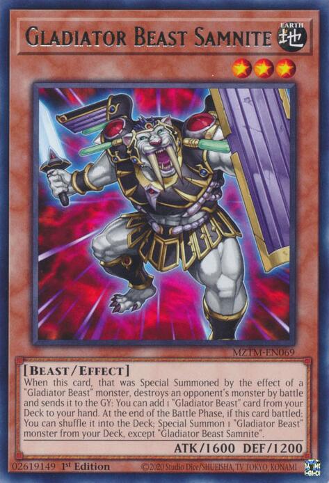 Gladiator Beast Samnite [MZTM-EN069] Rare