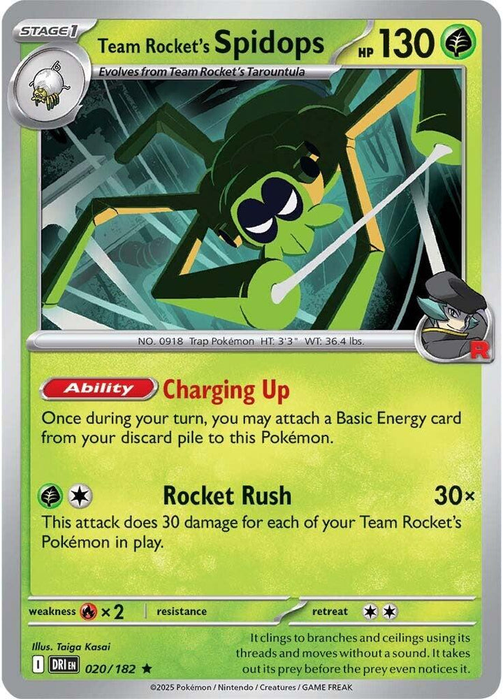 Team Rocket's Spidops (020/182) [Scarlet &amp; Violet: Destined Rivals] Near Mi