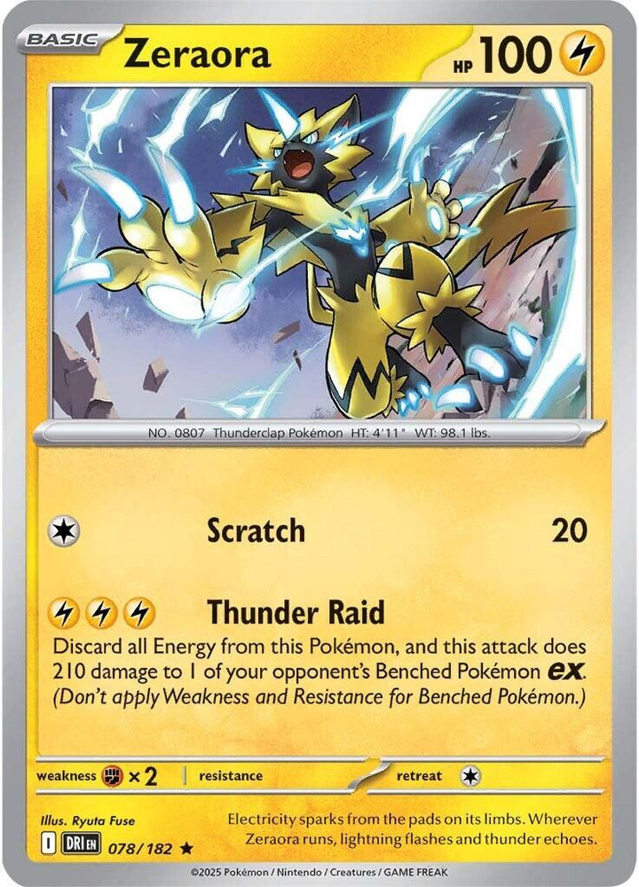 Zeraora (078/182) [Scarlet &amp; Violet: Destined Rivals] Near Mint Holofoil