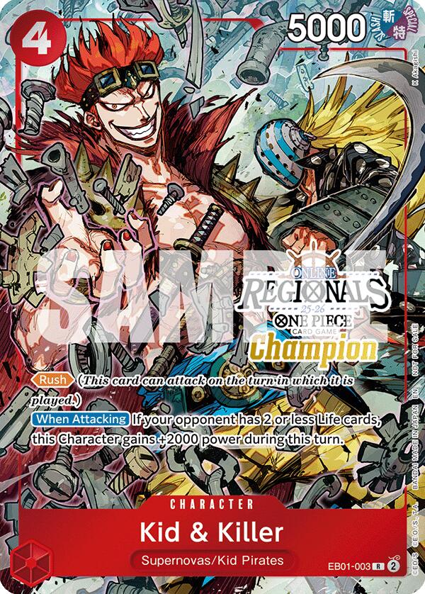 Kid & Killer (Online Regional Champion Card Set 2025 Vol.2) [One Piece Promotion Cards]