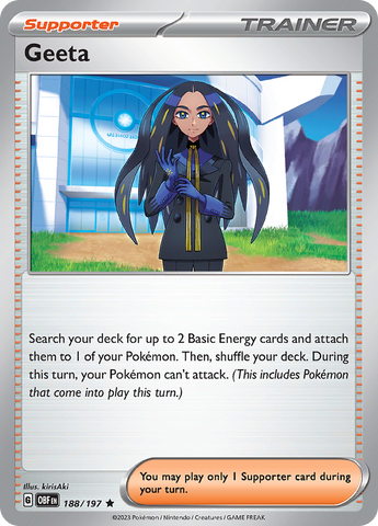 Geeta (188/197) [Scarlet & Violet: Obsidian Flames] Near Mint Holofoil