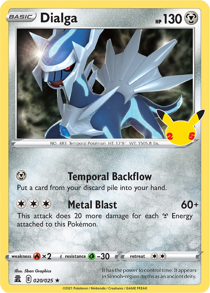 Dialga (020/025) [Celebrations: 25th Anniversary] Near Mint Holofoil