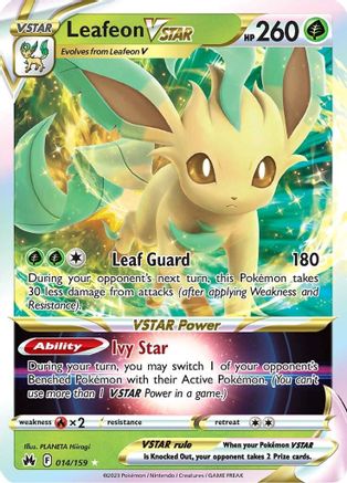LEAFEON VSTAR 14/159 Crown Zenith Ultra Rare Holo Pokemon TCG - NM/M