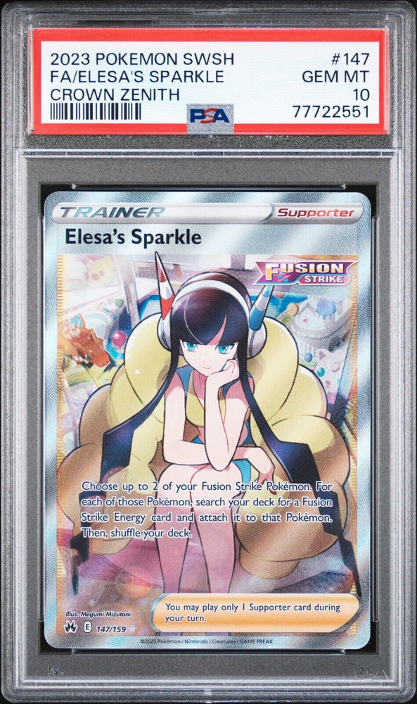 PSA 10 Pokemon Card - Elesa's Sparkle 147/159 Alt Art - Crown Zenith
