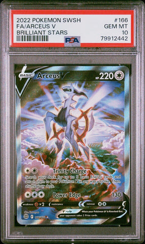 2022 Pokemon Brilliant Stars Arceus V Alternate Alt Art 166/172 PSA 10 GEM MINT