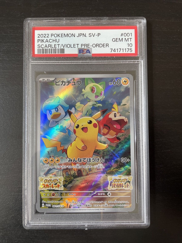 Pokemon Scarlet Violet Japanese Promo: Pikachu 001/SV-P - PSA 10