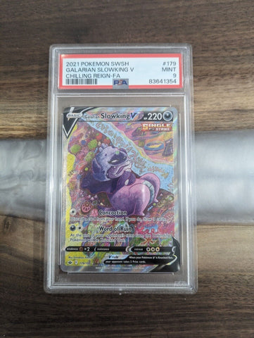 2021 Pokemon SWSH Galarian Slowking V #179 PSA 9
