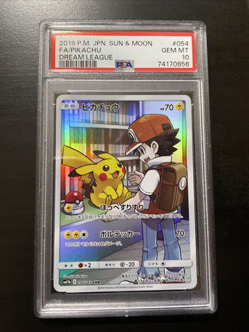 Japanese Pokemon Dream League Full Art Pikachu 054/049 CHR PSA 10 Gem Mint