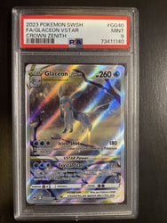 2023 Pokemon SWSH Glaceon VSTAR GG40 Crown Zenith PSA 9