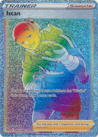 Iscan - 207/196 - Pokemon Lost Origins Sword Shield Secret Rare Card NM