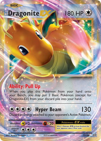 DRAGONITE EX  72/108 - XY EVOLUTIONS ULTRA RARE POKEMON CARD - NM