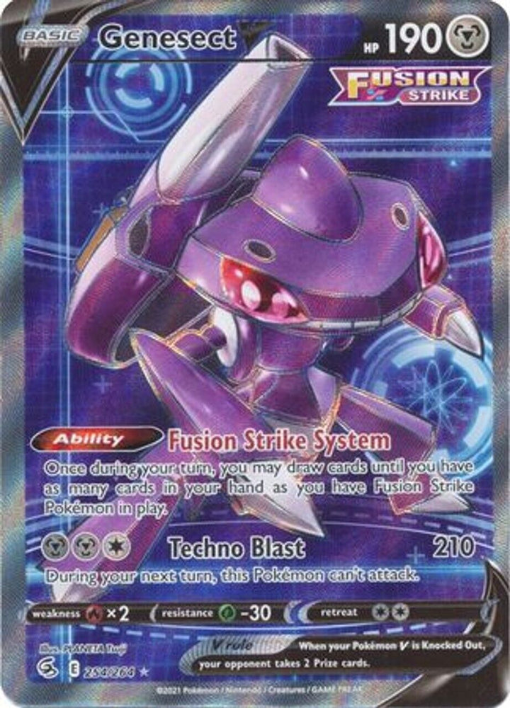 Pokémon TCG Genesect V Fusion Strike 254/264 Holo Full Art NM