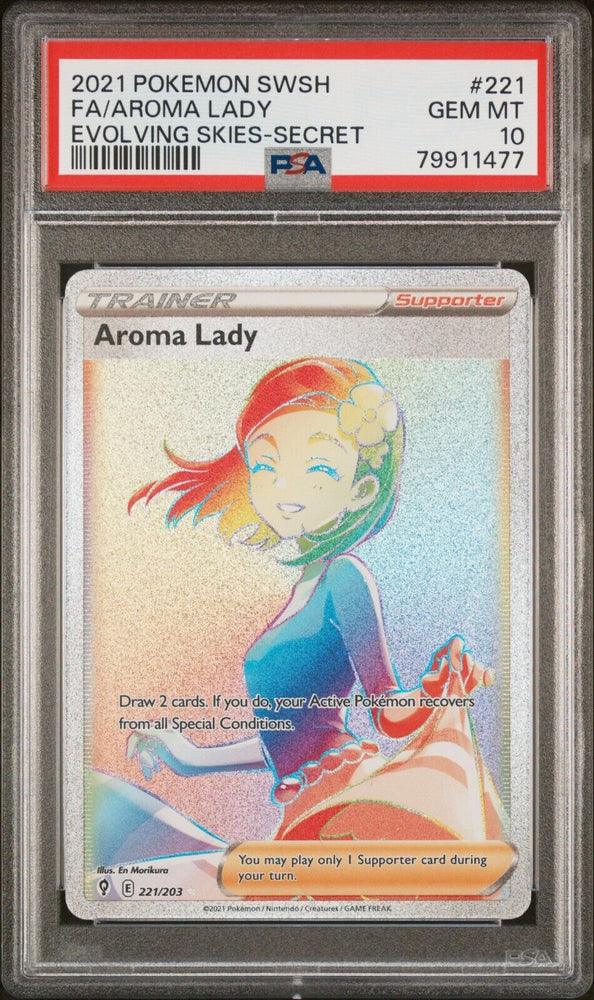 POKEMON EVOLVING SKIES AROMA LADY 221/203 PSA 10