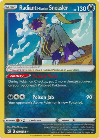 Radiant Hisuian Sneasler - 123/196 - Pokémon Lost Origins - NM or Better