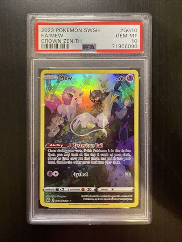 2023 Pokemon S&S Crown Zenith GG10 Full Art/Mew PSA 10 GEM MINT
