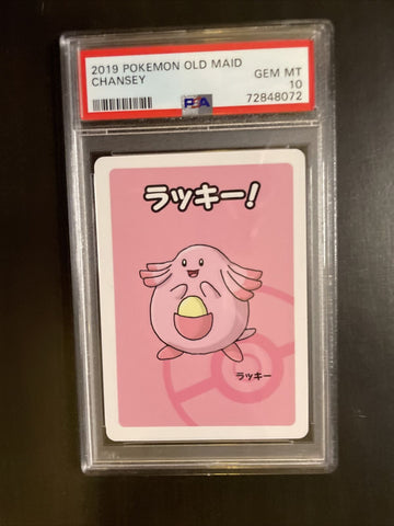 Chansey PSA 10 GEM MINT 2019 Pokemon Center Japanese Babanuki Old Maid