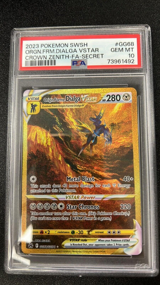 PSA 10 2023 Pokemon Crown Zenith Origin Forme Dialga VSTAR SECRET GG68/GG70