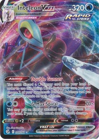Pokemon Fusion Strike Inteleon Vmax 79/264 Full Art NM/Mint