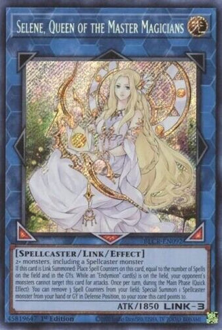 1 X YUGIOH Selene, Queen of the Master Magicians - BLCR-EN092 - Secret Rare 1st