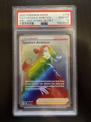 PSA 10 Cynthia's Ambition 178/172 Rainbow Secret Rare Pokémon Brilliant Stars
