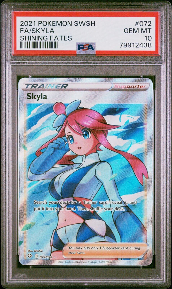 PSA 10 SKYLA FULL ART TRAINER - 072/072 - Pokemon Shining Fates