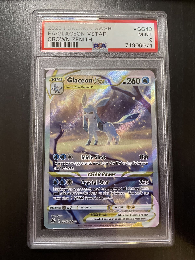 2023 Pokemon SWSH Glaceon VSTAR GG40 Crown Zenith PSA 9