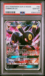 Pokemon Card PSA 10 Gem Mint Umbreon GX Sun & Moon 2017 Holo 80/149