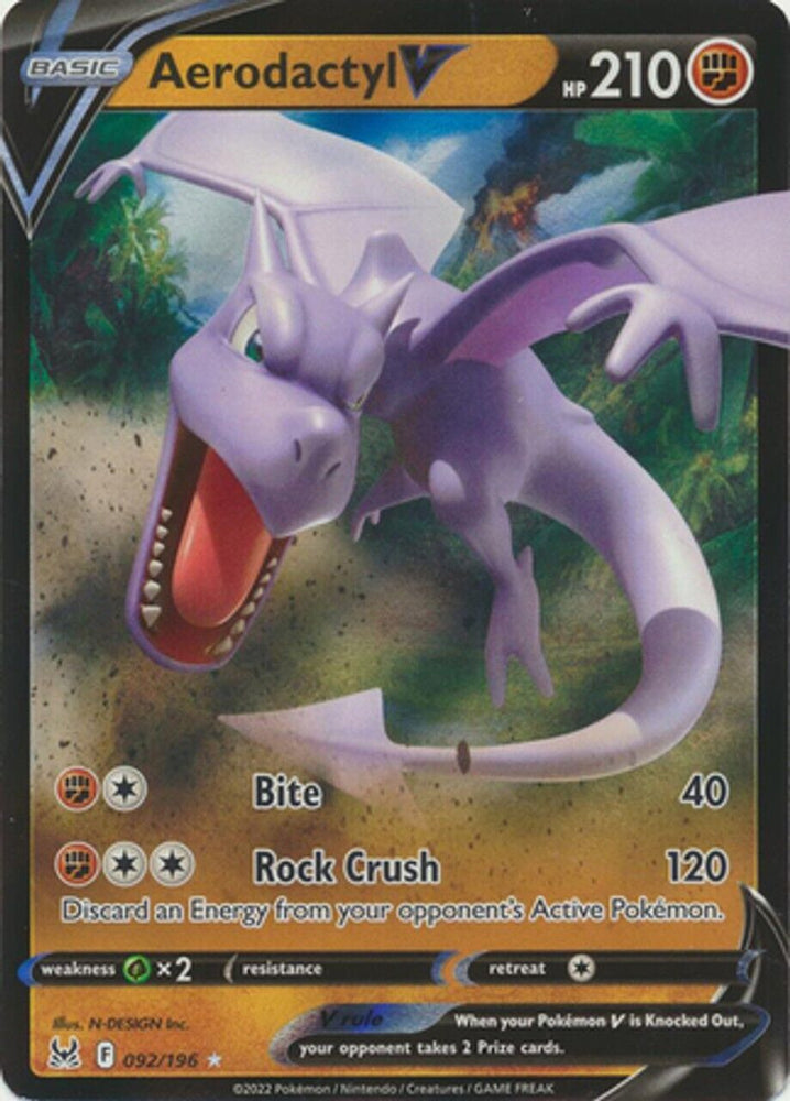 Aerodactyl V - 092/196 - Pokemon TCG - Lost Origin - NM