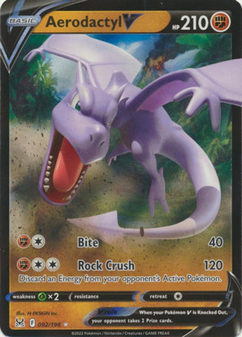 Aerodactyl V - 092/196 - Pokemon TCG - Lost Origin - NM