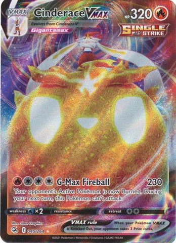 Cinderace VMAX 045/264 Full Art Ultra Rare SWSH Fusion Strike 45 Pokemon 2021 NM