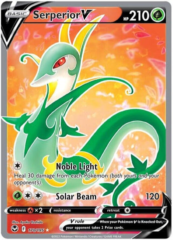 Serperior V - 170/195 - Pokemon Silver Tempest Sword & Shield Full Art Card NM