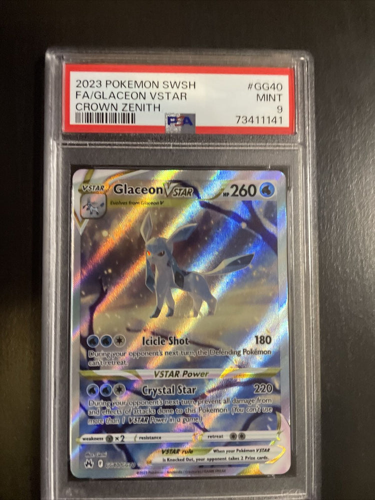 2023 Pokemon SWSH Glaceon VSTAR GG40 Crown Zenith PSA 9