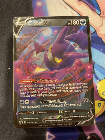 Crobat V - SWSH110 - Pokemon Promo Sword & Shield Ultra Rare Holo Card NM