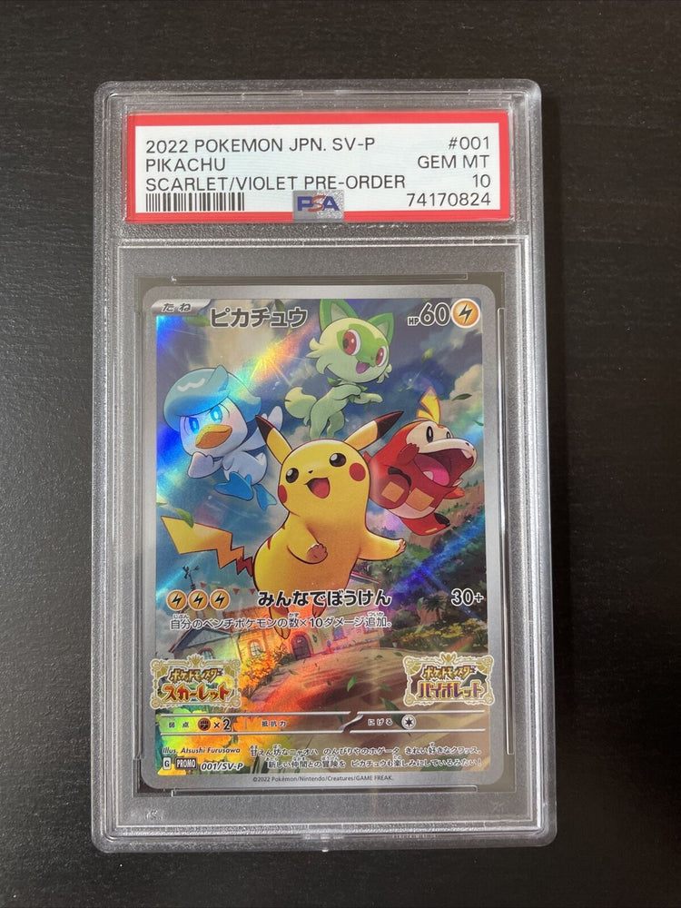 Pokemon Scarlet Violet Japanese Promo: Pikachu 001/SV-P - PSA 10