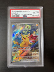 Pokemon Scarlet Violet Japanese Promo: Pikachu 001/SV-P - PSA 10