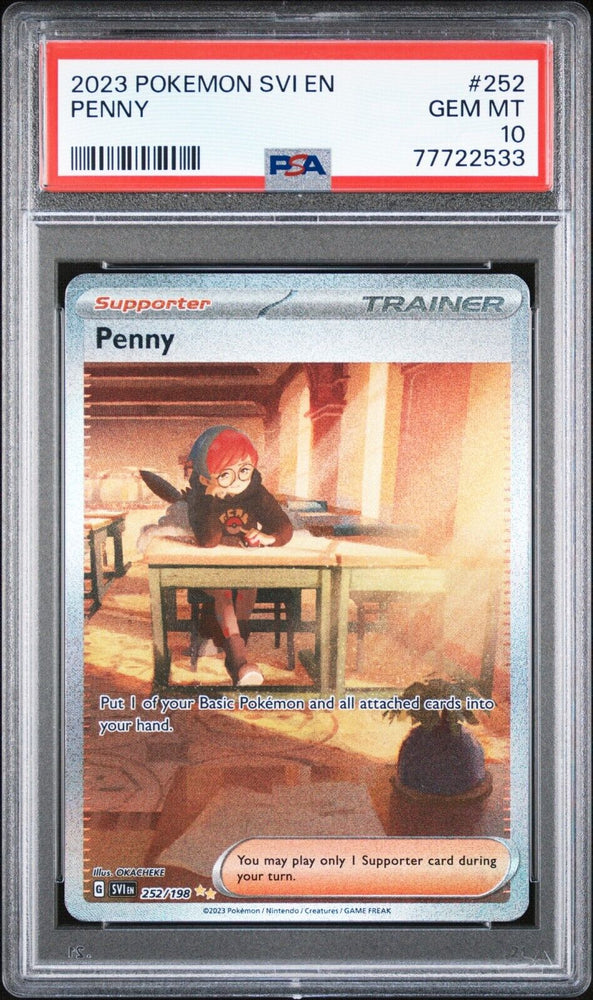 Penny 252/198 PSA 10 Scarlet Violet SV1 Special Illustration Rare Pokemon Card