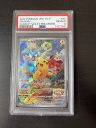Pokemon Scarlet Violet Japanese Promo: Pikachu 001/SV-P - PSA 10