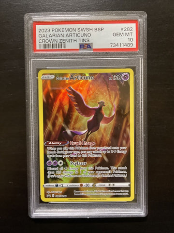 2023 Pokemon SWSH BSP Crown Zenith Tins Galarian Articuno #282 PSA 10 Gem Mint