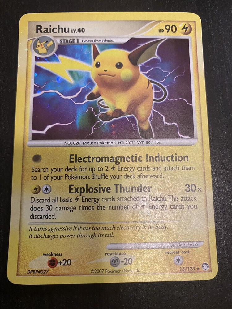 Pokemon TCG - 15/123 Raichu NM/M - Mysterious Treasures - Holo