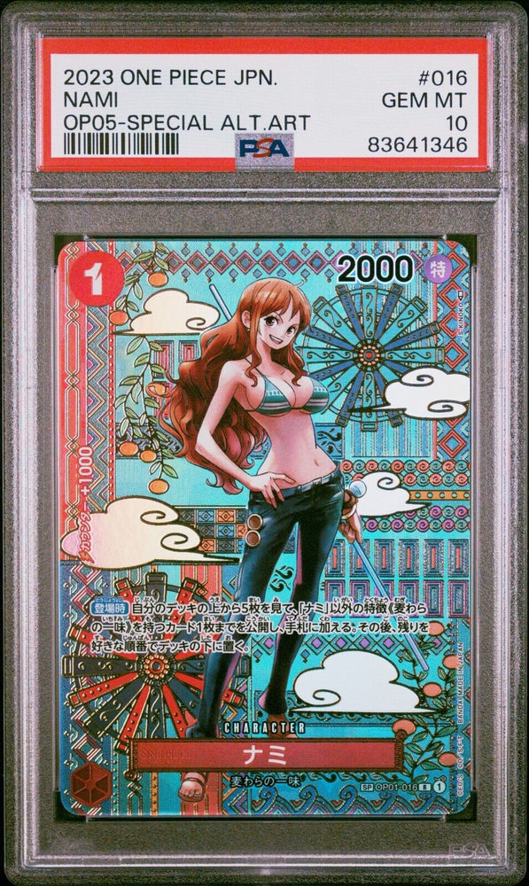 PSA10 One Piece Nami OP01-016 OP05 Awakening of the New Era Special Art Japanese