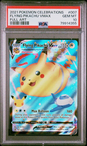 Flying Pikachu VMAX 007/025 PSA 10 GEM MINT FA 2021 Pokemon SWSH Celebrations 7