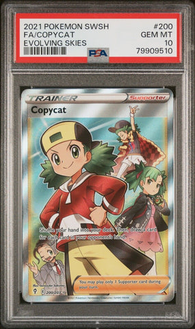2021 Pokemon Evolving Skies #200 Copycat Full Art PSA 10 Gem Mint