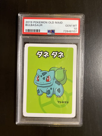 Bulbasaur PSA 10 GEM MINT 2019 Pokemon Center Japanese Babanuki Old Maid